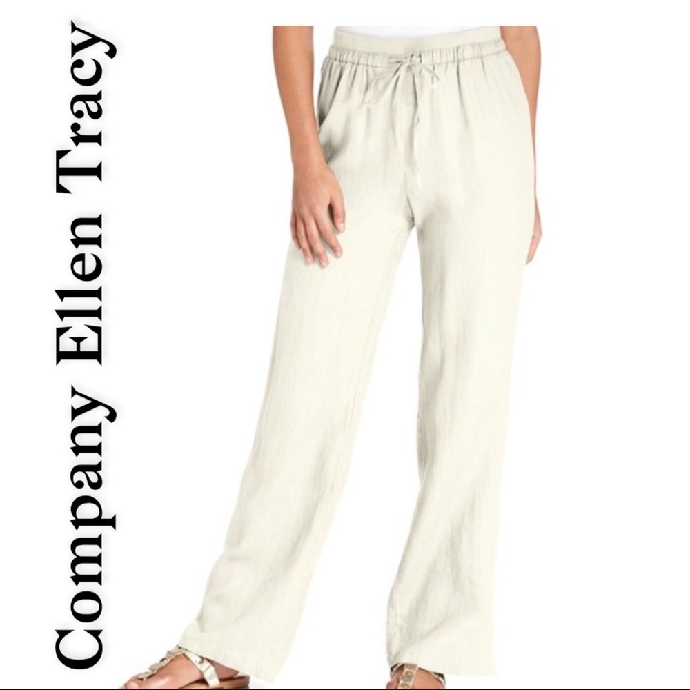 Ellen Tracy Company Drawstring Linen Pants -Size Women’s L